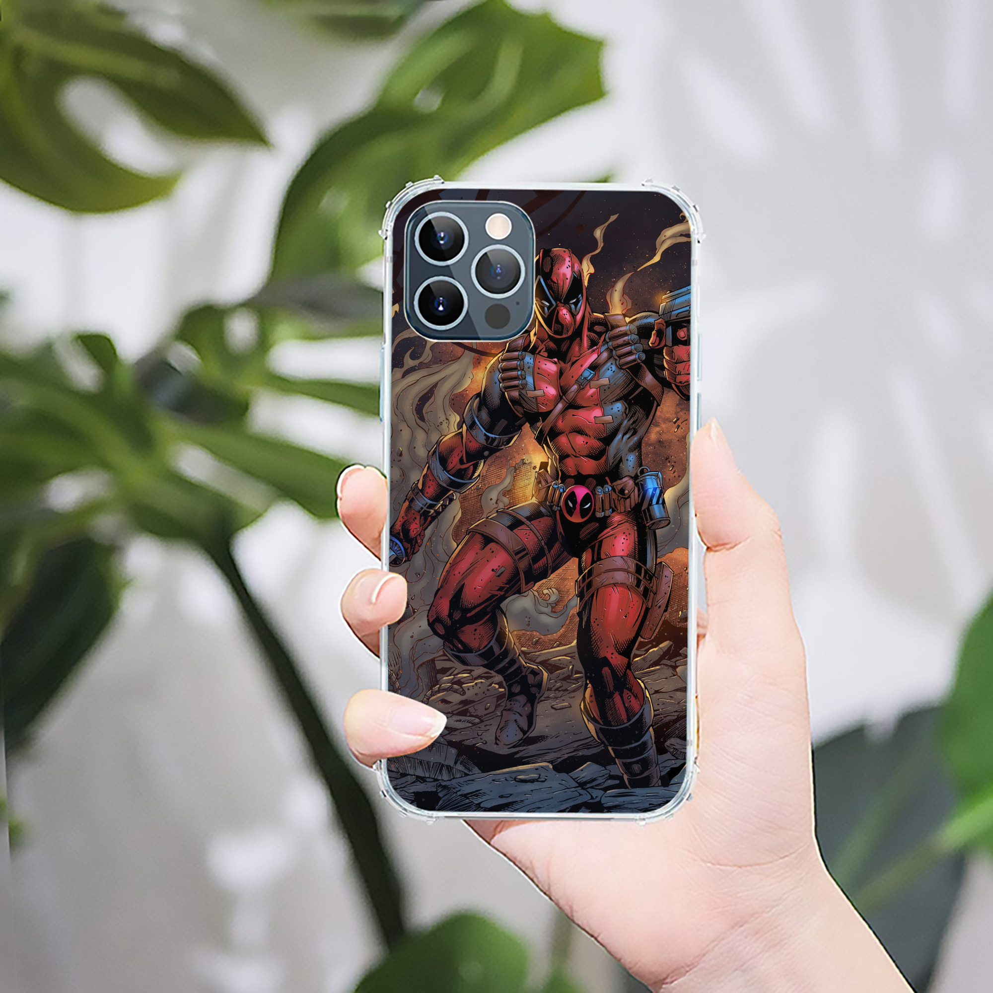 （画像用） Deadpool デッドプール 【iPhone 12シリーズ対応】透明スマホケース（クリアソフトケース）